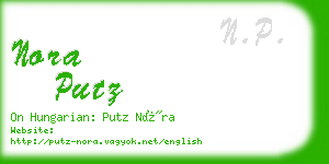 nora putz business card